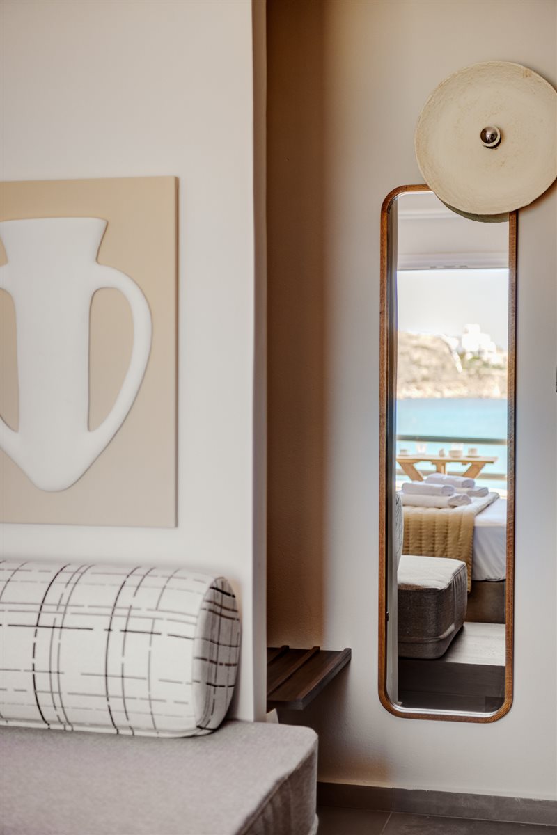Deluxe Sea View Room with Balcony & Sofa Bed at Armia Experience Hotel, Vári, Sýros